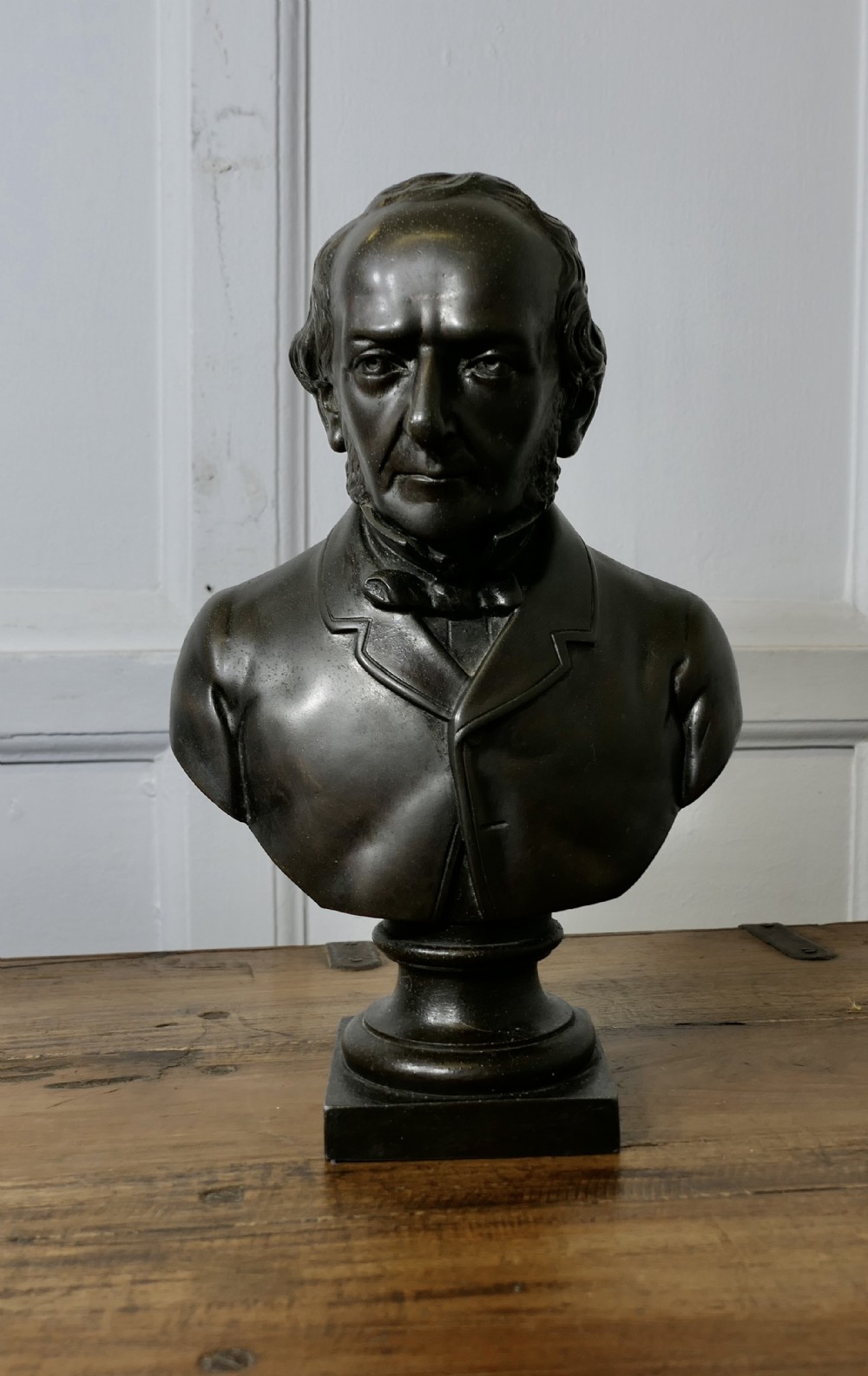 bronze finish spelter bust william ewart gladstone frs fss