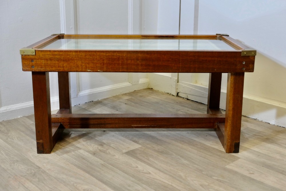 1960s jansen campaign style coffee table