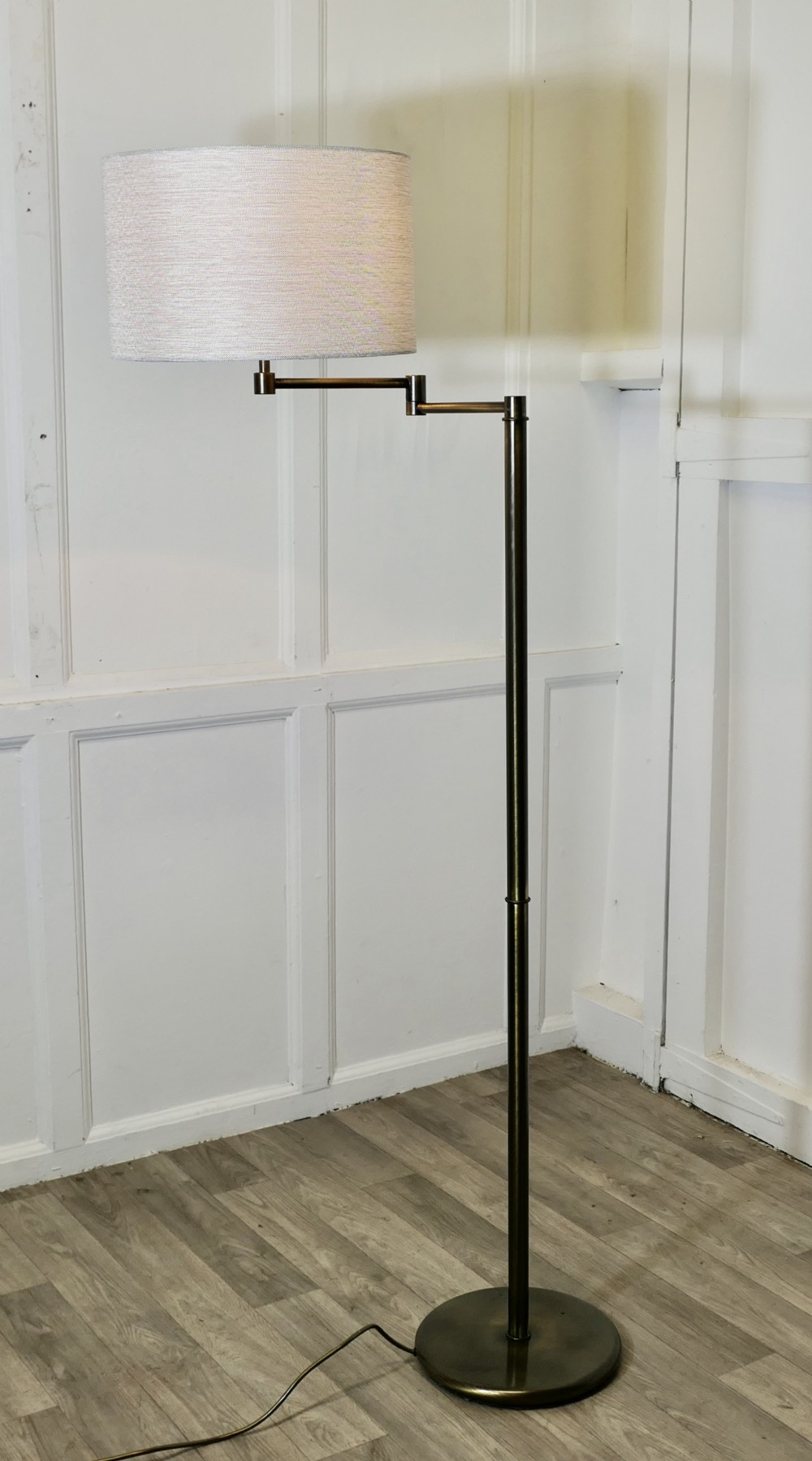 mid century adjustable swing arm floor lamp reading lamp