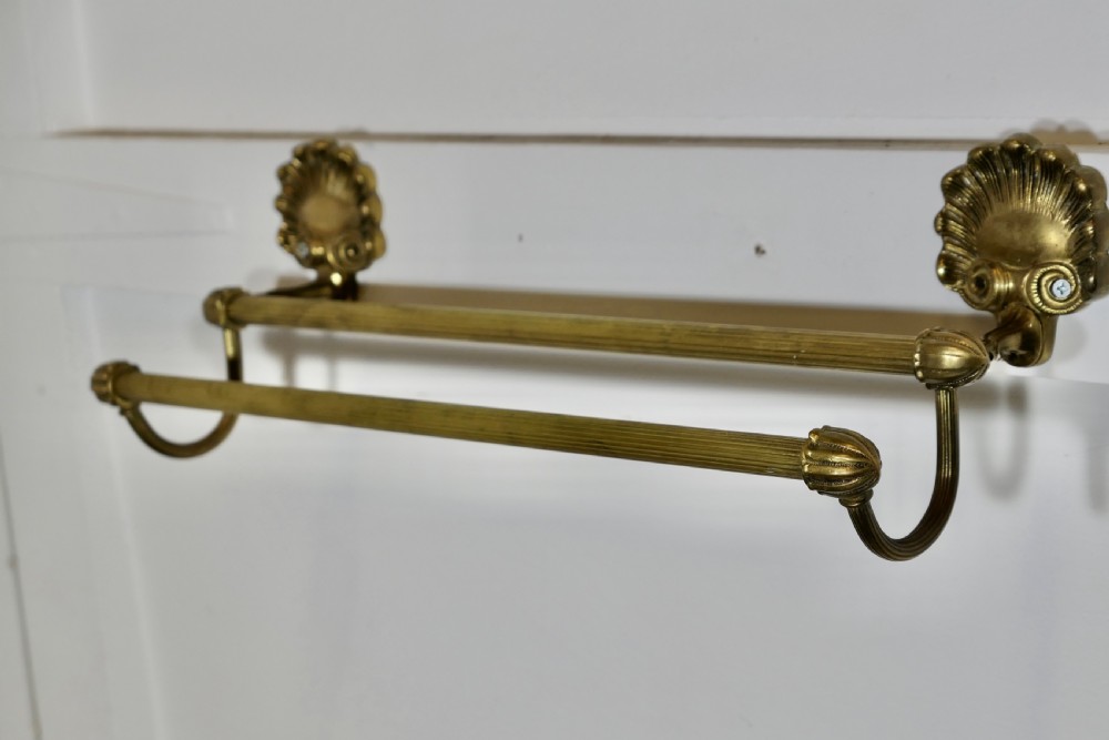 french brass double rail towelrail