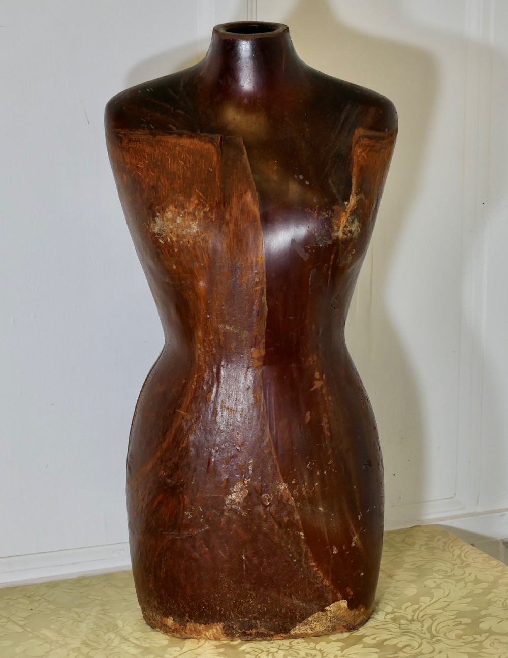 a quirky retro faux wooden mannequin