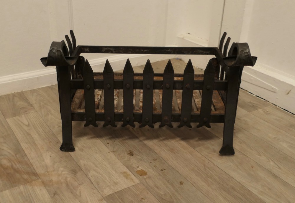 stylish free standing fire basket iron fire grate