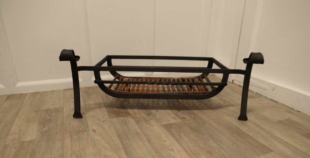 wide inglenook fire log grate